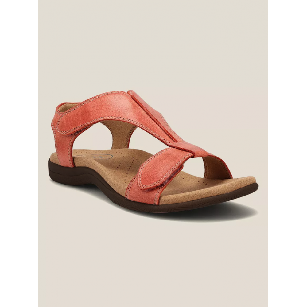 Retro Solid Color Casual Velcro Portable Sandals Retro Solid Color Casual Velcro Portable Sandals