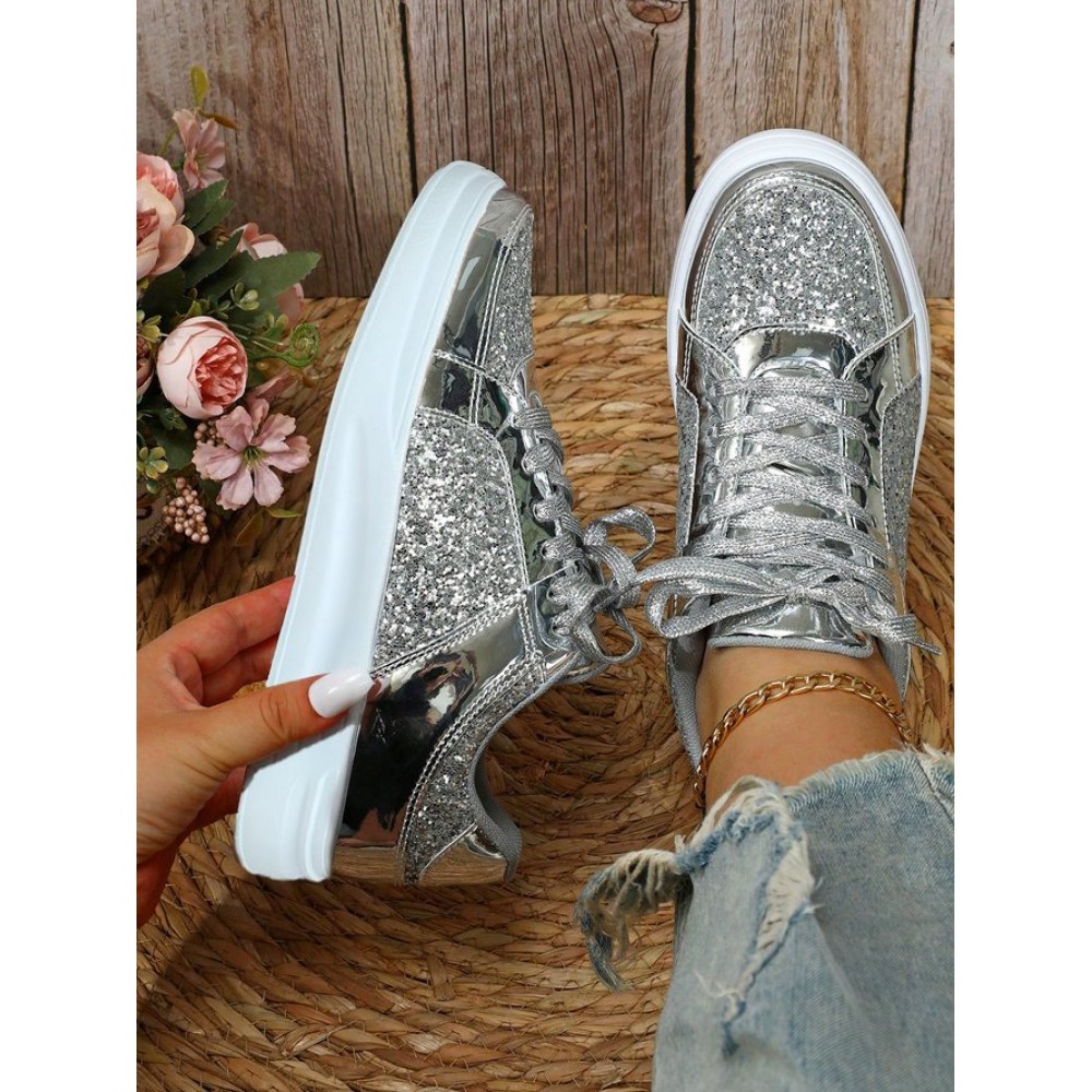 Street Plain Non-Slip Lace-Up Flat Heel Skate Shoes Split Joint Street Plain Non-Slip Lace-Up Flat Heel Skate Shoes Split Joint