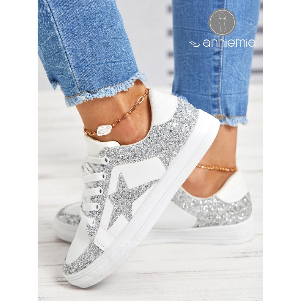 Silver Glitter Star Sneakers Silver Glitter Star Sneakers
