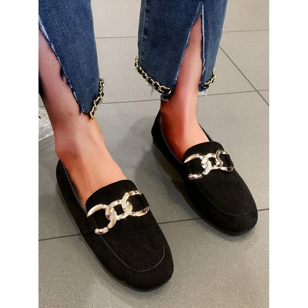 Casual Plain Slip On Low Heel Loafers Casual Plain Slip On Low Heel Loafers