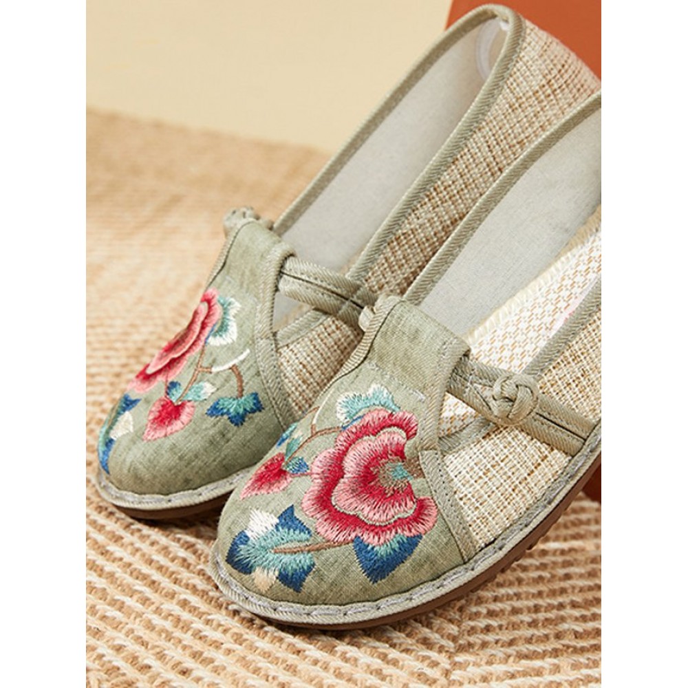 Ethnic Ethnic Slip On Flat Heel Shallow Shoes Ethnic Ethnic Slip On Flat Heel Shallow Shoes